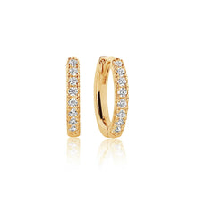 Load image into Gallery viewer, Earrings Ellera Medio - 18K Plated With White Zirconia
