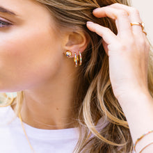 Load image into Gallery viewer, Earrings Ellera Grande - 18K Plated With Multi Coloured Zirconia
