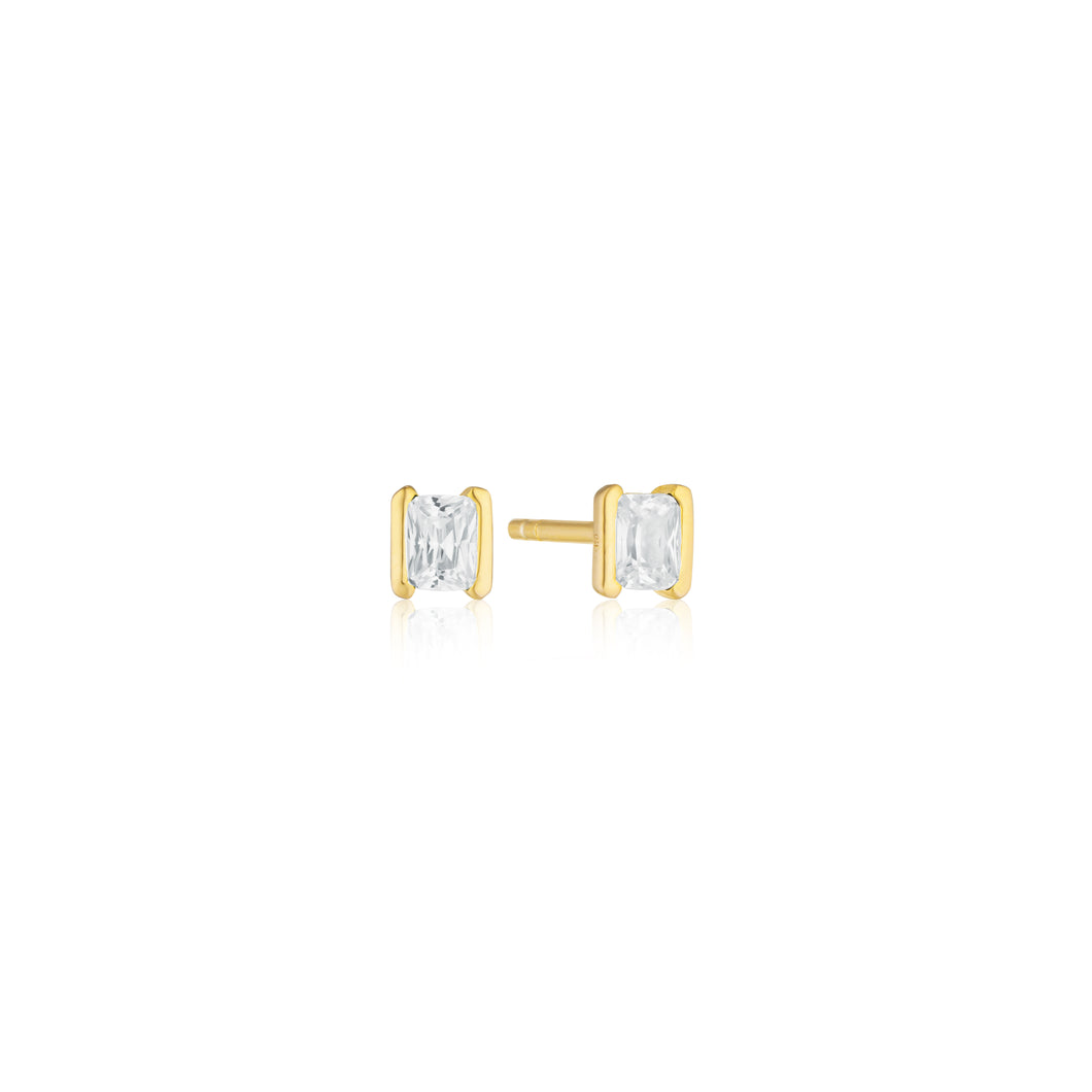 Earrings Roccanova Piccolo - 18K Gold Plated With White Zirconia