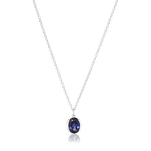 Load image into Gallery viewer, Necklace Ellisse Carezza With Blue Zirconia
