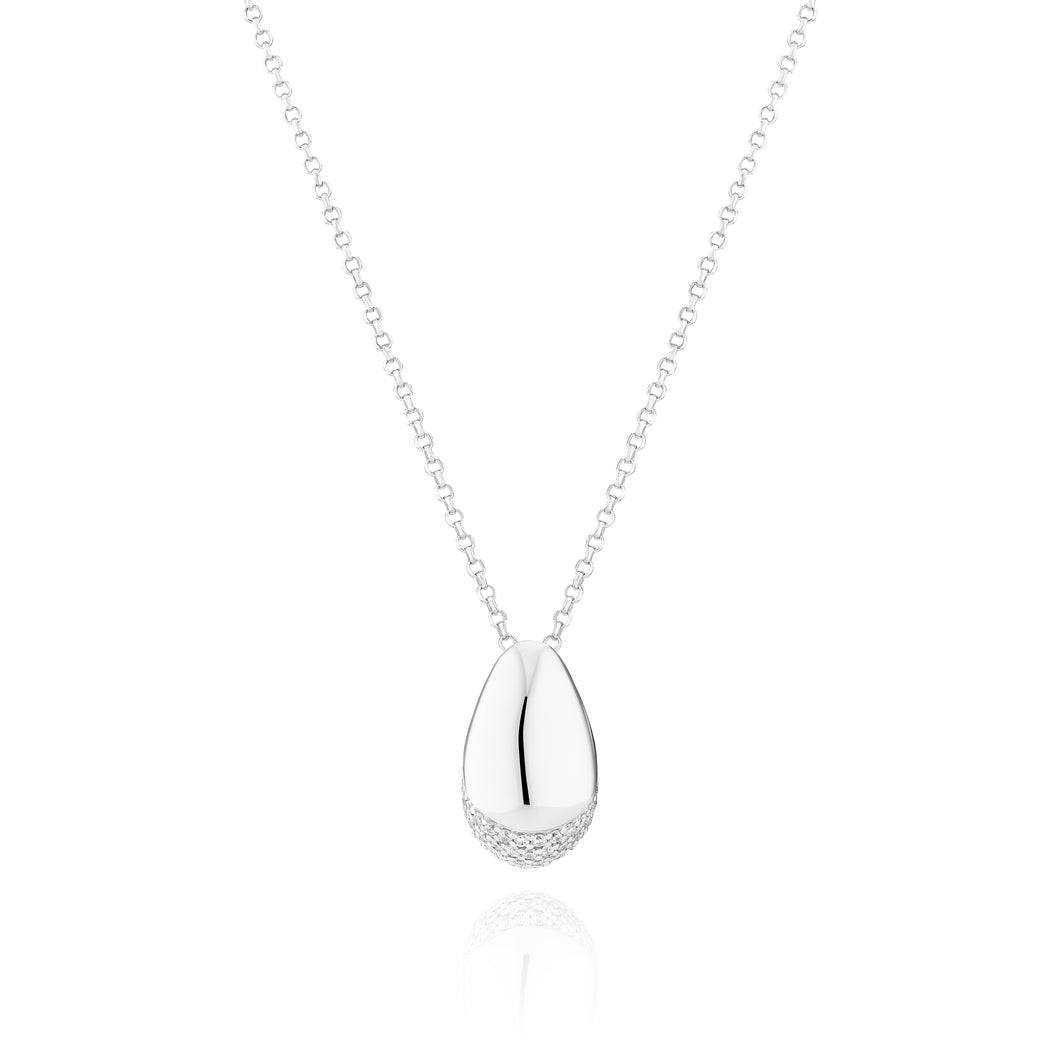 Necklace Goccia - With Clear Zirconia