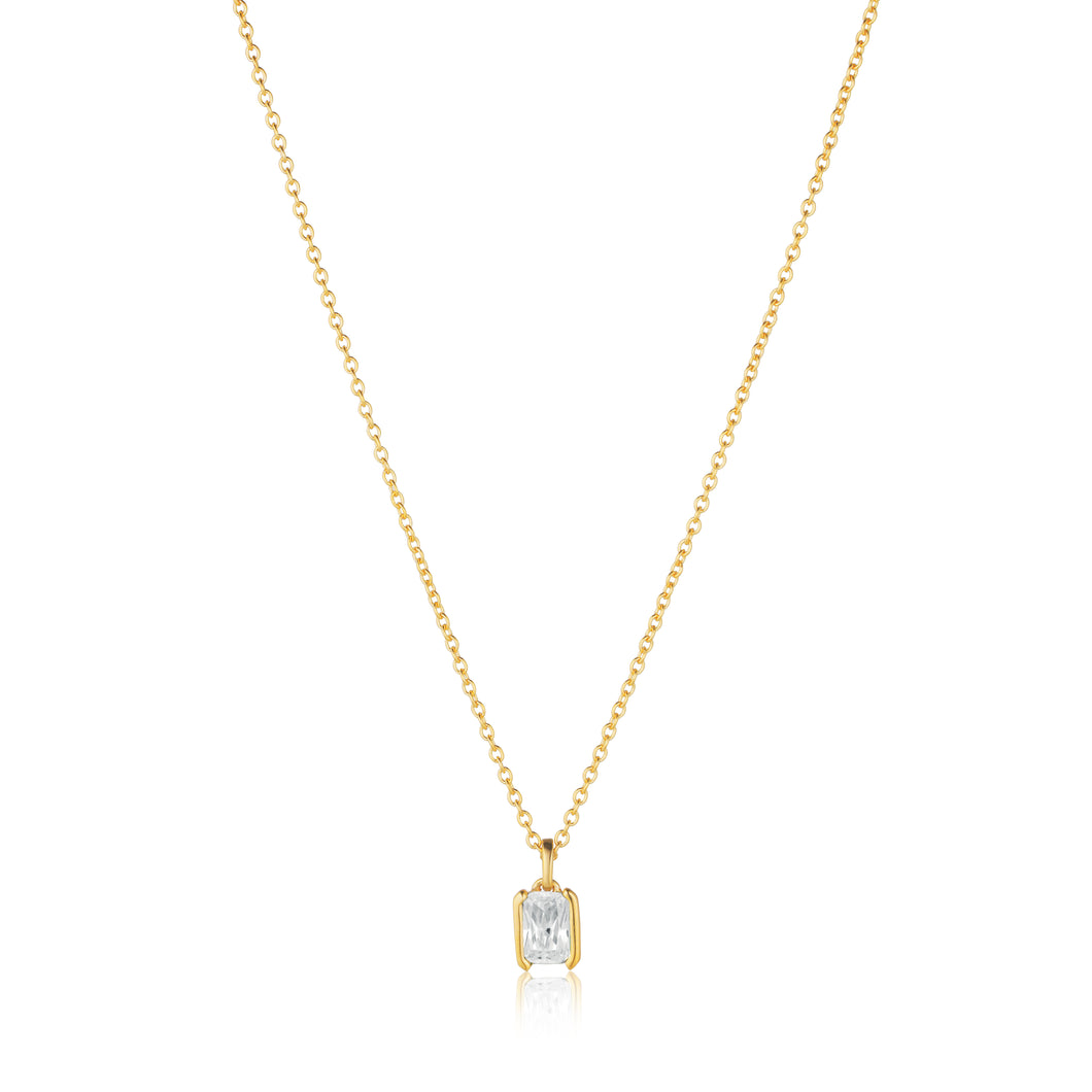 Necklace Roccanova Piccolo - 18K Gold Plated With Clear Zirconia