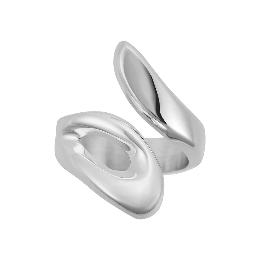 Sterling Silver Over Lapping Swirl Ring