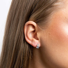 Load image into Gallery viewer, Square Cut Aquamarine Blue Coloured Zirconia Earrings
