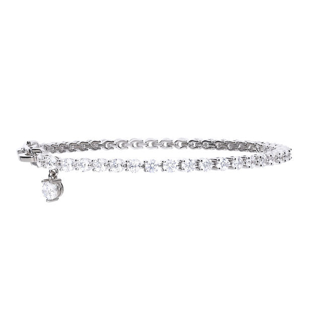 Small Zirconia Charm Tennis Bracelet