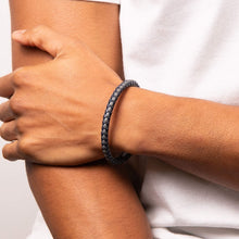 Load image into Gallery viewer, Two Tone Woven Leather Bracelet
