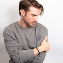 Load image into Gallery viewer, Multi-Tone Woven Leather Bracelet Blue
