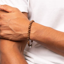 Load image into Gallery viewer, Round Brown Wood Beads Bracelet

