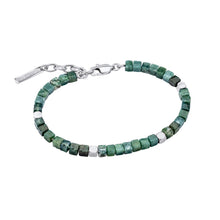 Load image into Gallery viewer, Stainless Steel Bracelet With Aquatic Agate Beads
