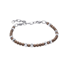 Load image into Gallery viewer, Stainless Steel With Brown Hematite Bead Bracelet
