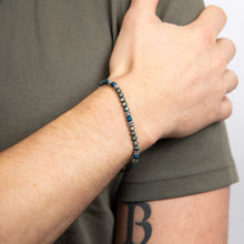 Load image into Gallery viewer, Stainless Steel With Blue Hematite Bead Bracelet
