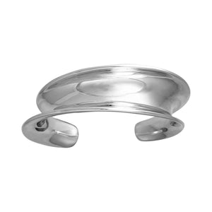 Silver Concave Cuff Bangle