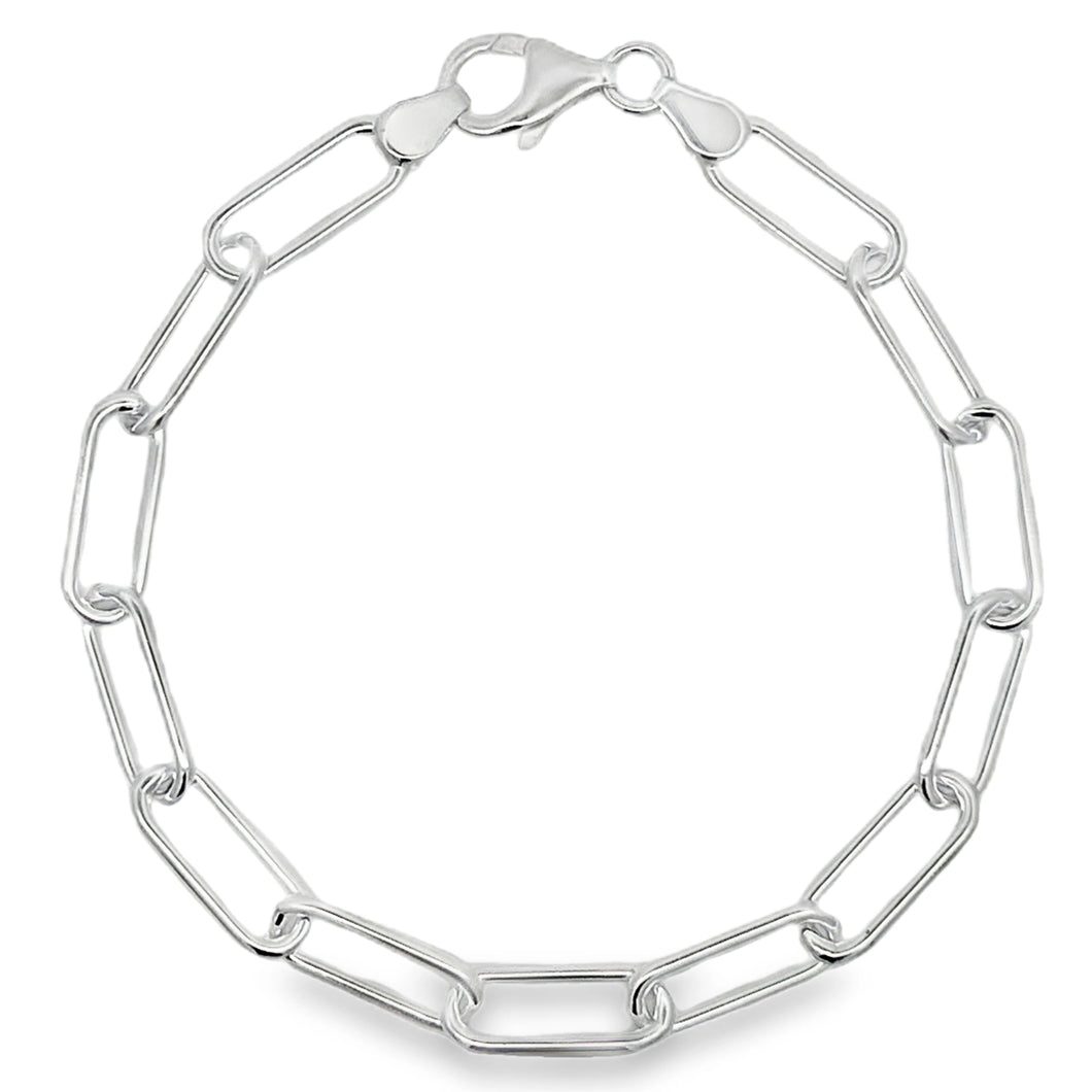 Silver Paper Chain Bracelet