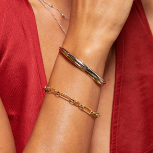 Droplet Two Tone Bangle