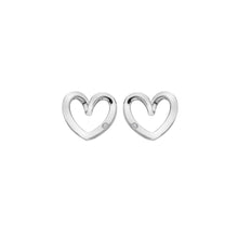 Load image into Gallery viewer, Classic Silver Heart Earrings
