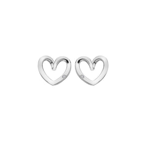 Classic Silver Heart Earrings