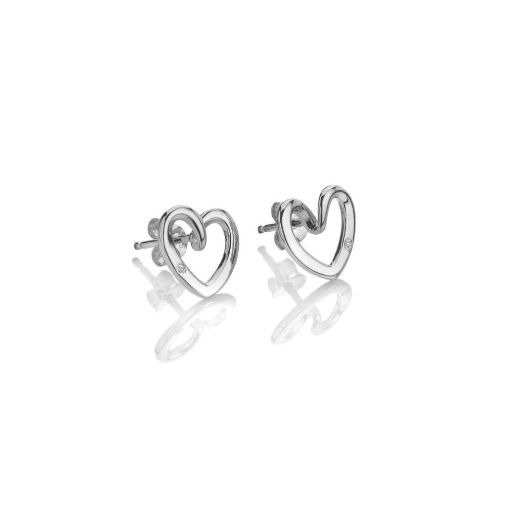 Classic Silver Heart Earrings
