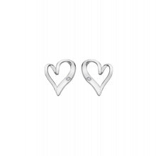 Load image into Gallery viewer, Delicate Pointed Twist Heart Earrings
