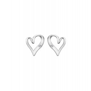 Delicate Pointed Twist Heart Earrings
