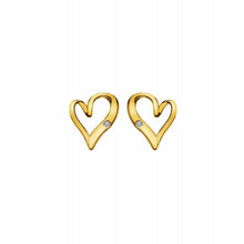 Load image into Gallery viewer, HD X Golden Edit Delicate Pointed Twist Heart Earrings
