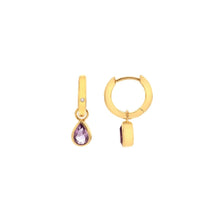 Load image into Gallery viewer, HD X Golden Edit Amethyst Earrings
