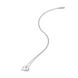 Delicate Pointed Twist Heart Pendant