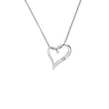 Load image into Gallery viewer, Delicate Pointed Twist Heart Pendant

