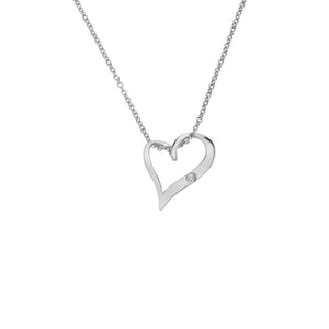 Delicate Pointed Twist Heart Pendant