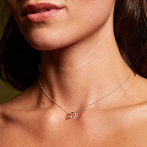 Delicate Pointed Twist Heart Pendant