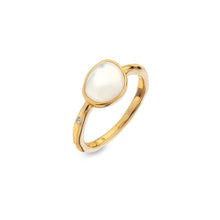Load image into Gallery viewer, HD X Golden Edit Calm Mother Of Pearl Ring
