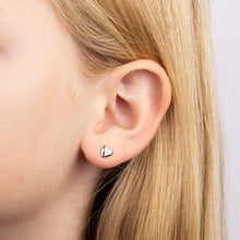 Load image into Gallery viewer, Diamond Heart Stud Earrings
