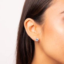 Load image into Gallery viewer, Yellow Gold Plated Sterling Silver Four Claw Set 2ct Solitaire Stud Earrings
