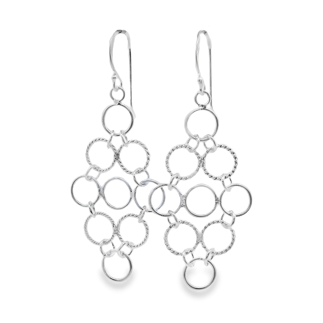 Silver Chainmail Drop Earrings