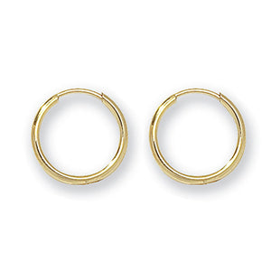 9ct Yellow Gold 8mm Sleepers