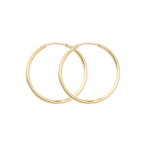 9ct Yellow Gold 22mm Sleepers