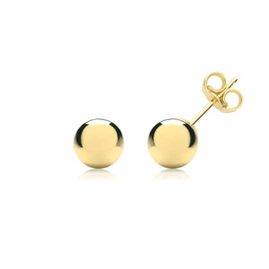 9ct Yellow Gold Ball Stud Earrings