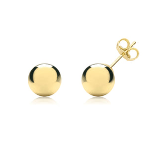 9ct Yellow Gold Ball Stud Earrings