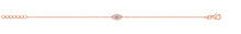 Load image into Gallery viewer, Rose Gold Plated Sterling Silver Evil Eye Bracelet Blue And Clear CZ
