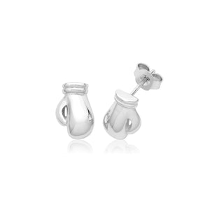 Sterling Silver Boxing Glove Stud Earrings