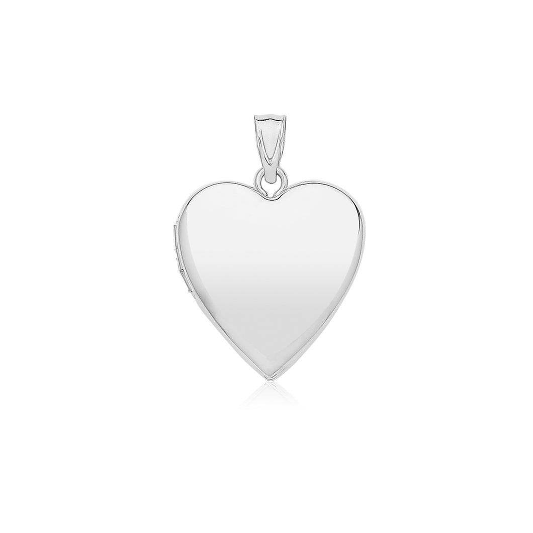 Sterling Silver Heart Locket 30x20mm