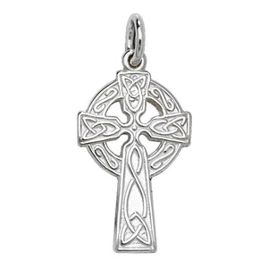 Sterling Silver Celtic Cross Pendant 25x8mm