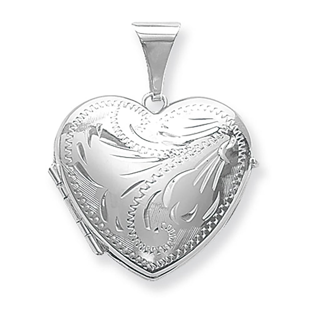 Sterling Silver Heart Family Locket 30x25mm