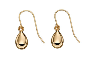 Yellow Gold Tear Drop Earrings