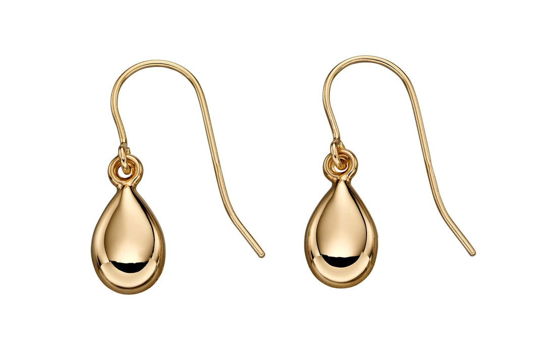 Yellow Gold Tear Drop Earrings