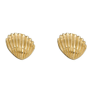 9ct Yellow Gold Shell Stud Earrings