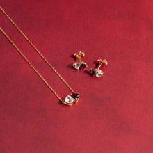 Load image into Gallery viewer, 9ct Yellow Gold Two Hearts Necklace
