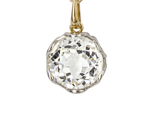 9ct Yellow And White Gold White Topaz Pendant