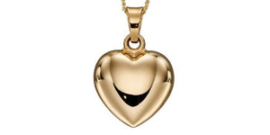 9ct Yellow Gold Heart Pendant