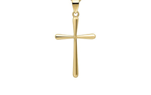 9ct Yellow Gold Cross 29.5x15mm