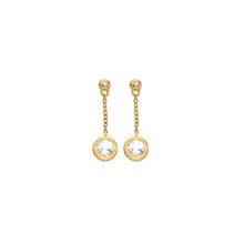 Load image into Gallery viewer, HDXGEM Droplet Chain Earrings - White Topaz

